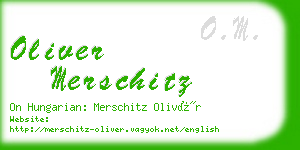 oliver merschitz business card